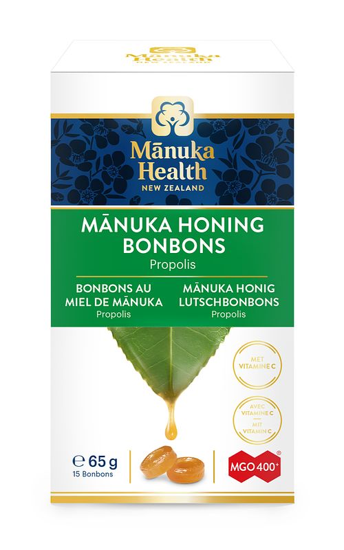 Foto van Manuka health honing propolis mgo 400+ zuigtabletten