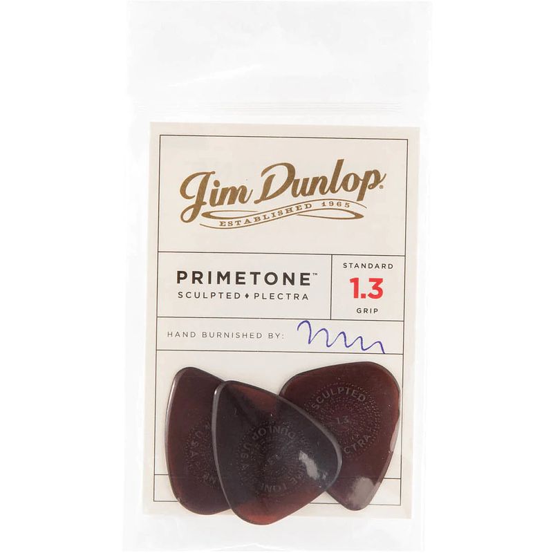 Foto van Dunlop 510p130 primetone standard grip pick 1.3 mm plectrum set 3 stuks