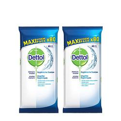 Foto van Dettol schoonmaakdoekjes power & fresh - cleanser - 80 stuks x2