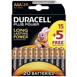 Foto van Duracell batterijen plus power aaa, blister van 15+5 stuks