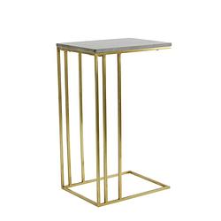 Foto van Side table 41x31x66 cm roshan brown marble+antique bronze