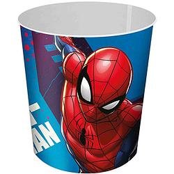 Foto van Spiderman prullenbak/papiermand - kunststof - 21,5 x 21 cm - prullenmanden