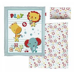 Foto van Fisher-price dekbedset dierenprint 3-delig 100 x 140 cm