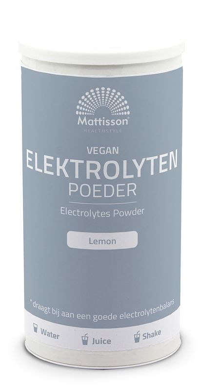 Foto van Mattisson healthstyle elektrolyten lemon poeder