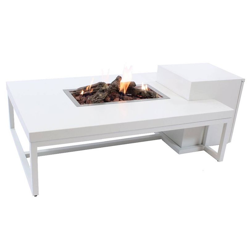 Foto van Enjoyfires vuurtafel ambiance rechthoek wit-wit 120x80x35 cm