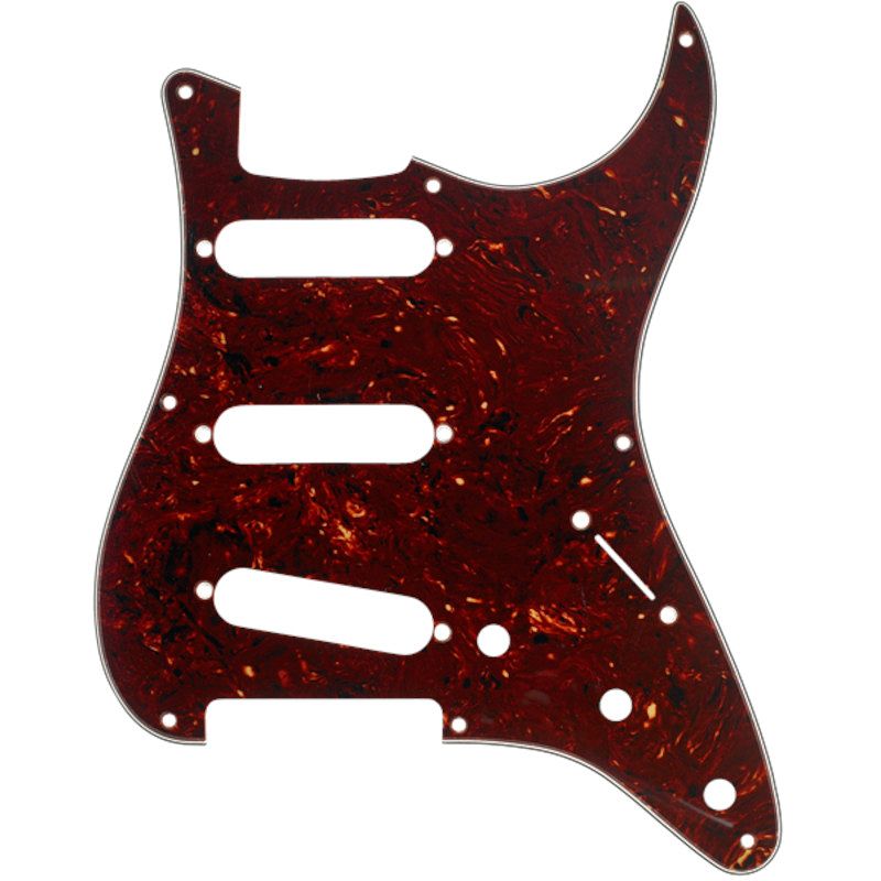 Foto van Fender 8-hole 50s vintage stratocaster sss pickguard tortoise shell slagplaat voor fender stratocaster