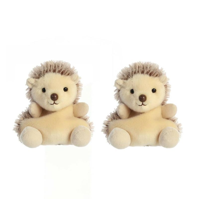 Foto van Aurora multipak van 2x stuks pluche dieren knuffels egel van 13 cm - knuffeldier