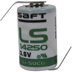 Foto van Saft ls 14250 hbg speciale batterij 1/2 aa z-soldeerlip lithium 3.6 v 1200 mah 1 stuk(s)