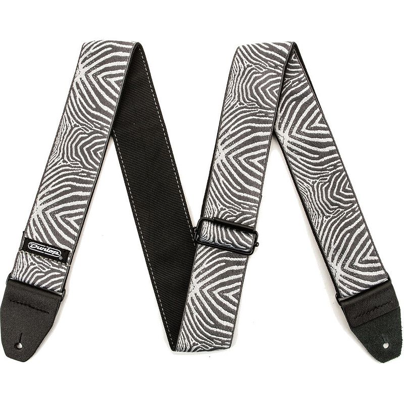 Foto van Dunlop jacquard strap d6722 zebra cadabra strap gitaarband