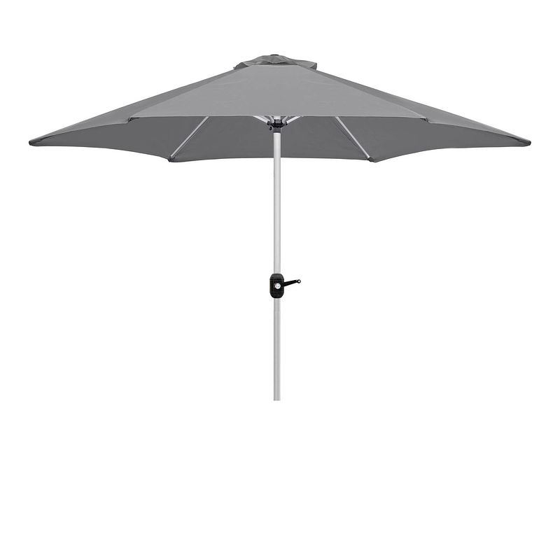 Foto van 4goodz aluminium parasol 270 cm met opdraaimechanisme - grijs