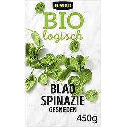 Foto van Jumbo biologisch bladspinazie gesneden 450g