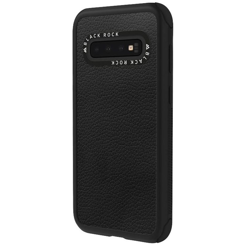 Foto van Black rock robust real leather backcover samsung galaxy s10+ zwart