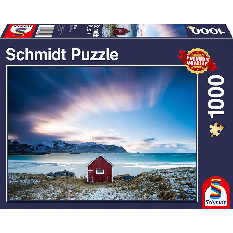 Foto van Schmidt legpuzzel hut aan de atlantische kust 1000 stukjes