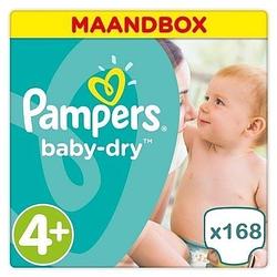 Foto van Pampers baby dry maat 4+ - 168 luiers