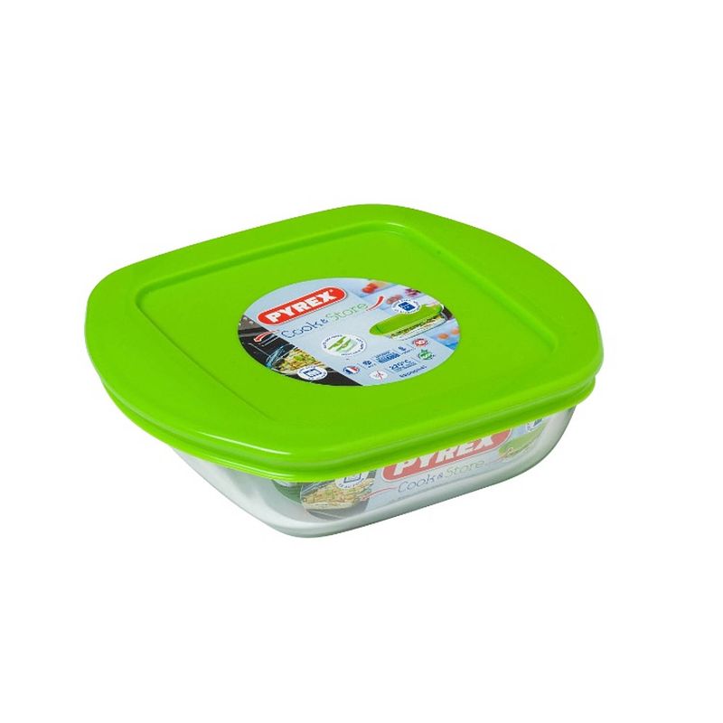 Foto van Pyrex ovenschaal met deksel cook & store - 14 x 12 x 4 cm / 350 ml