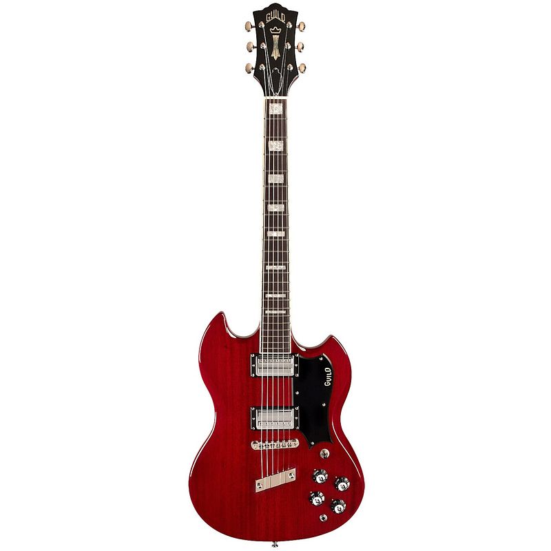 Foto van Guild newark st. collection polara deluxe cherry red elektrische gitaar