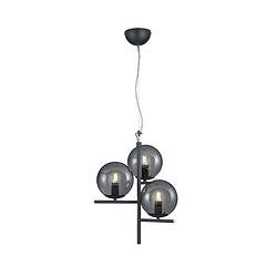 Foto van Moderne hanglamp pure 3-lichts - glas- grijs