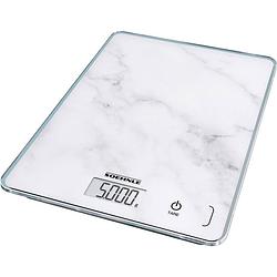 Foto van Soehnle page compact 300 marble digitale keukenweegschaal digitaal grijs