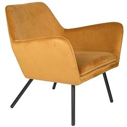 Foto van 24designs fauteuil dinant - goud fluweel - zwarte metalen poten