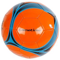 Foto van Gametime voetbal pu/synthetisch 280 gram oranje/grijs maat 5