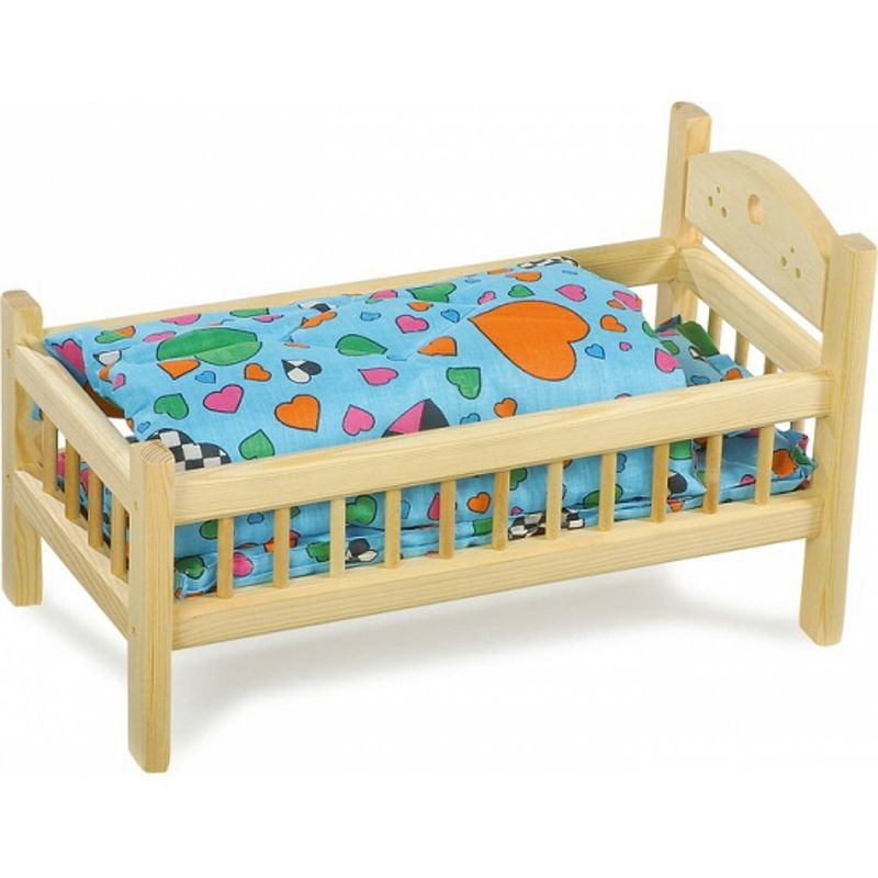 Foto van Grenen poppenbed 42 cm - babypoppenmeubels