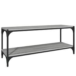 Foto van The living store industrieel tv-meubel - 100 x 33 x 41 cm - grijs sonoma eiken