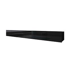 Foto van Meubella - tv-meubel calgary - zwart - 300 cm - hangend of staand
