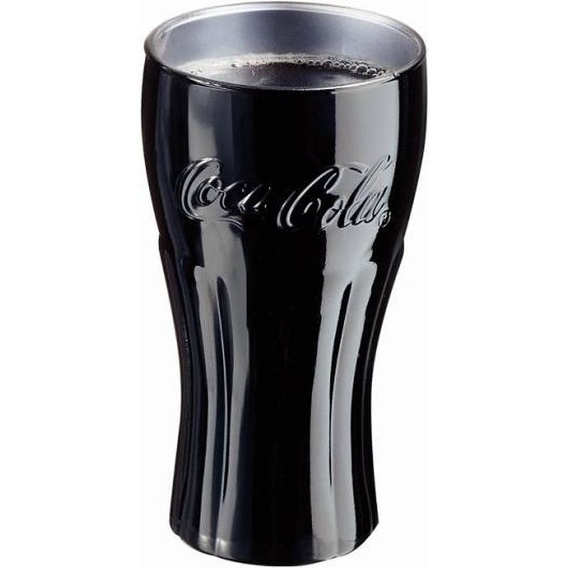 Foto van Luminarc coca cola glazen - 37 cl - zwart - set-4