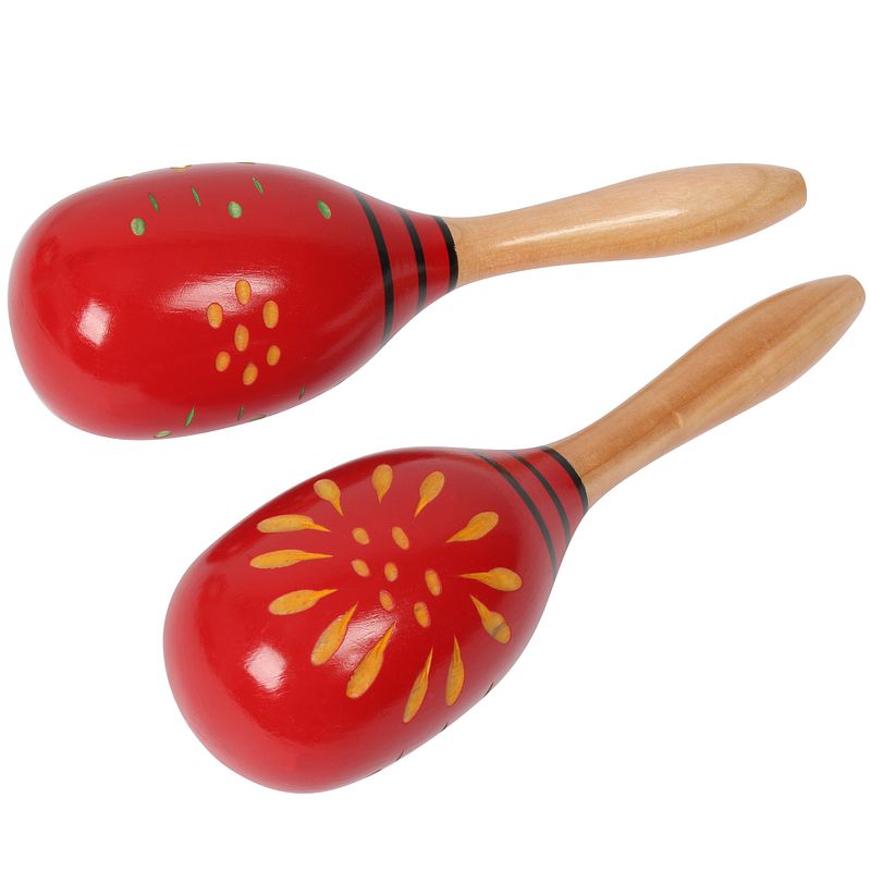 Foto van Stagg mrw-26 houten maracas rood