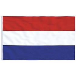 Foto van The living store nederlandse vlag - polyester - 90 x 150 cm - meerkleurig