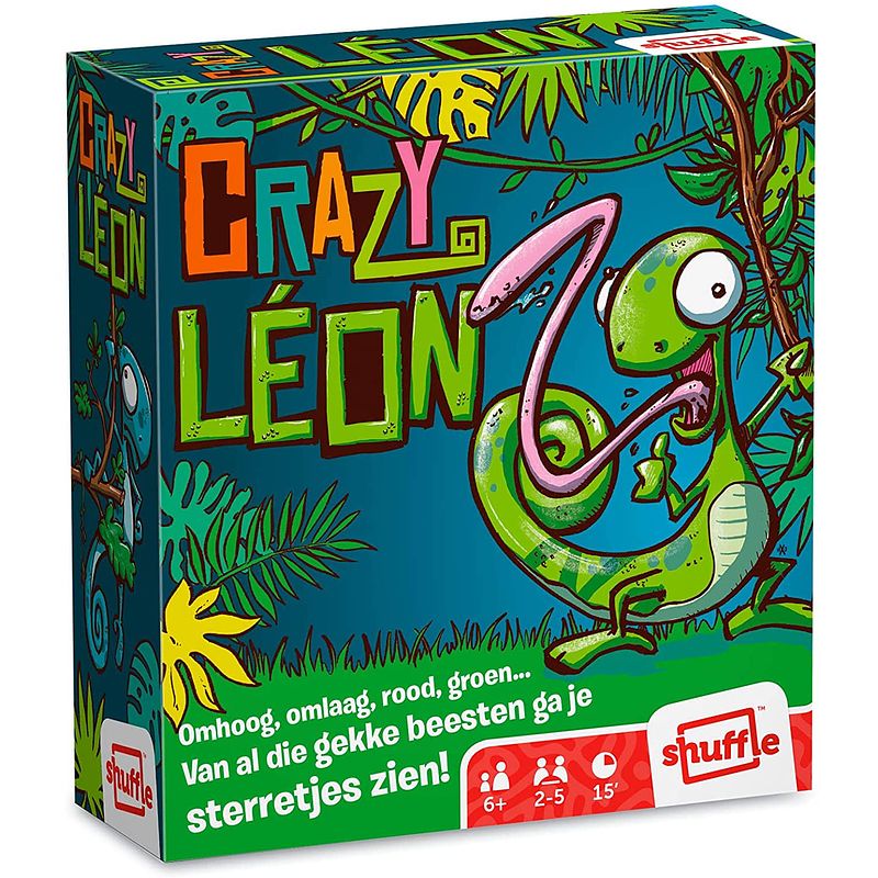 Foto van Shuffle kaartspel crazy leon junior karton 55 kaarten