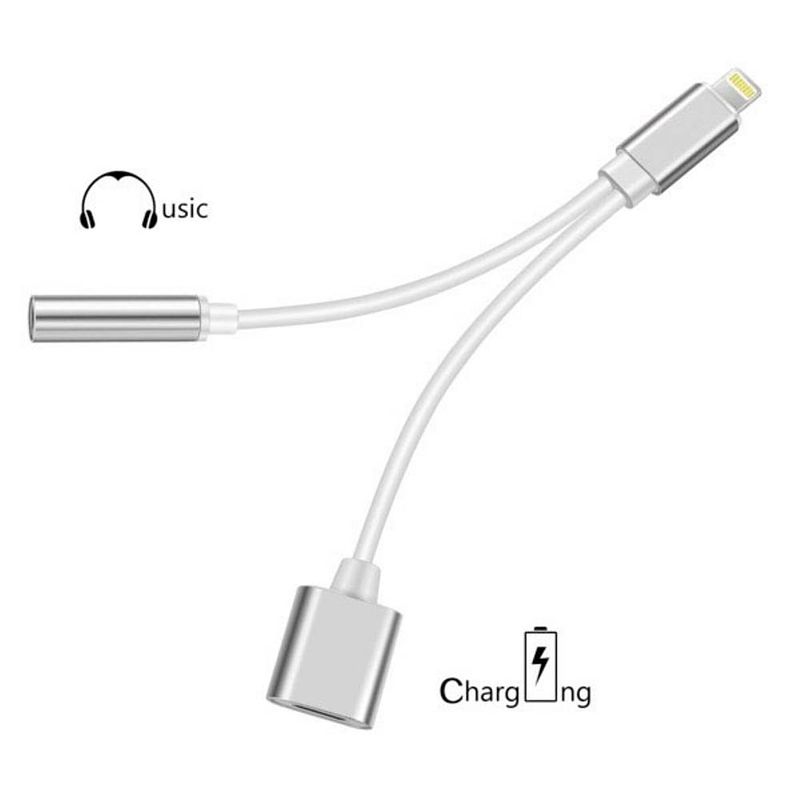 Foto van Beafon apple ipad/iphone/ipod aansluitkabel [1x apple dock-stekker lightning - 1x apple dock-bus lightning, jackplug female 3,5 mm]