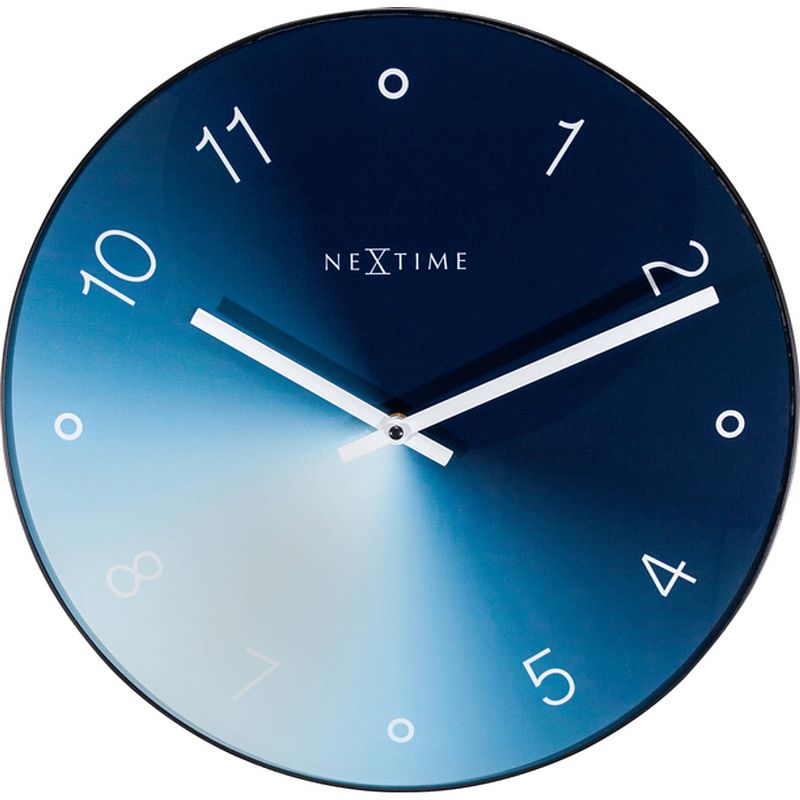 Foto van Wandklok nextime gradient ø 40 cm blauw/zwart