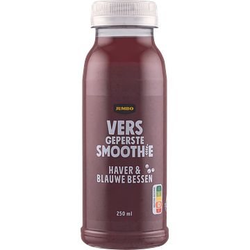 Foto van Jumbo vers geperste smoothie haver & blauwe bessen 250 ml