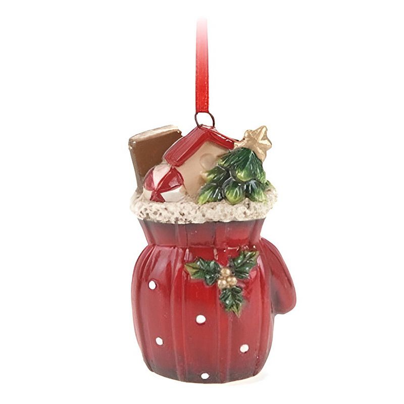 Foto van 1x kerstornamenten cadeauzak hanger 8 cm - kerstboomversiering/kerstboomdecoratie kersthangers