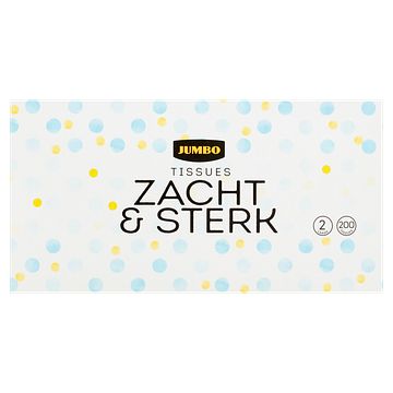 Foto van Jumbo tissues zacht & sterk 2 laags 200 stuks