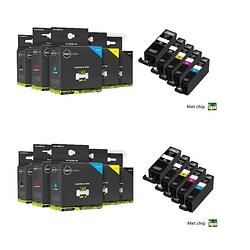 Foto van Inktmedia huismerk set geschikt voor canon pgi-525 en cli-526 serie 10x cartridges met chip