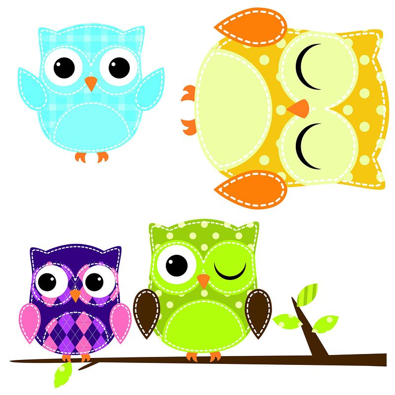 Foto van Crearreda muursticker owl junior vinyl 6-delig