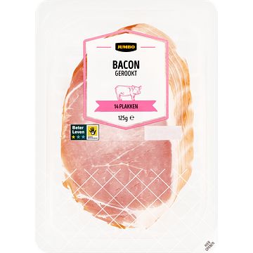 Foto van Jumbo bacon gerookt 125g aanbieding bij jumbo | 2 voor € 4,50