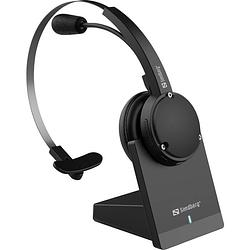 Foto van Sandberg 126-26 on ear headset bluetooth telefoon mono zwart (verchroomd) noise cancelling