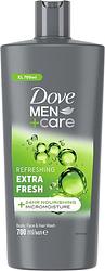 Foto van Dove men+care refreshing extra fresh - body, face & hairwash