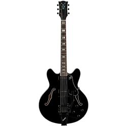 Foto van Vox bobcat v90 bigsby jet black semi-akoestische gitaar