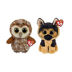 Foto van Ty - knuffel - beanie buddy - percy owl & spirit german shepherd