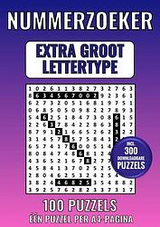 Foto van Nummerzoeker extra groot lettertype - 100 puzzels - eén puzzel per a4-pagina - groot lettertype boeken - paperback (9789464808254)