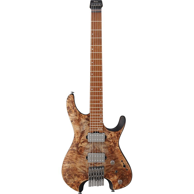 Foto van Ibanez q52pb q series antique brown stained headless elektrische gitaar met gigbag