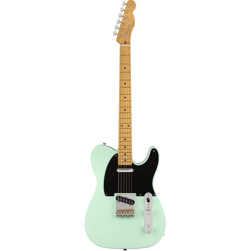 Foto van Fender vintera 50s telecaster modified surf green mn met gigbag