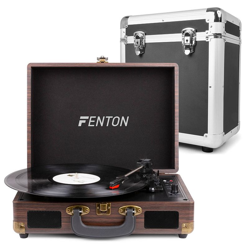 Foto van Fenton rp115b platenspeler met bluetooth en platenkoffer