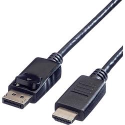 Foto van Value displayport / hdmi aansluitkabel displayport stekker, hdmi-a stekker 1.00 m zwart 11.99.5780 afgeschermd displayport-kabel