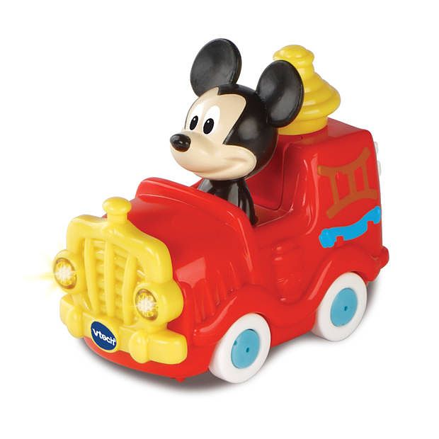 Foto van Vtech toet toet auto: disney mickey brandweerwagen 10 cm rood