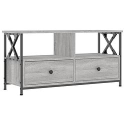 Foto van The living store industriële tv-kast - grijs sonoma eiken - 90 x 33 x 45 cm